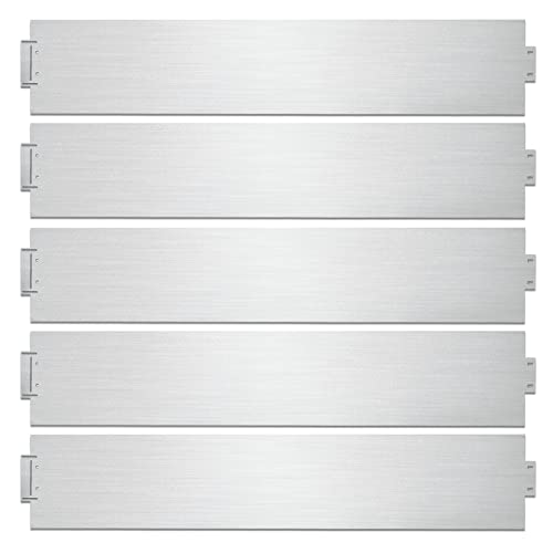 Tubiaz Rasenkante verzinkt Metall 5m 10m 15m 20m 25m 30m 35m 40m 45m 50m 100x15cm verzinkt Beeteinfassung Beetumrandung Mähkante Metall Palisade, Verschiedene Längen erhältlich, Länge 5m