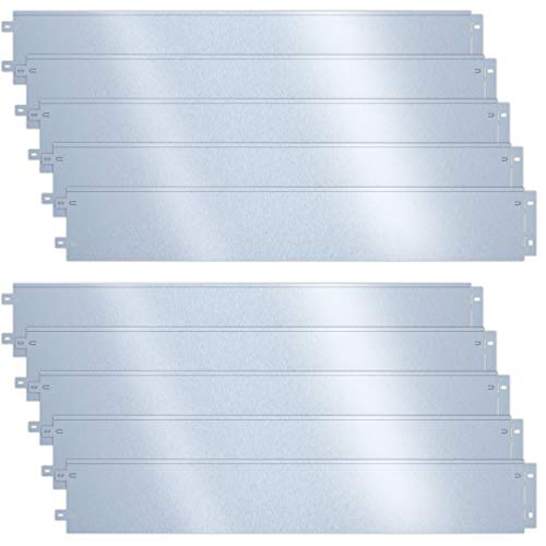 VOUNOT® Rasenkante Metall 10m, verzinkt Beeteinfassung Beetumrandung Mähkante, Länge 100cm Höhe 18cm, 10 Stück