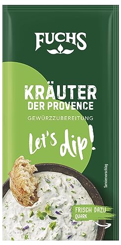 Fuchs Gewürze - Let's dip! Kräuter der Provence Gewürzzubereitung, Gewürz für Kräuterquarkdip, 7,5 g im Beutel